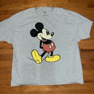 Disney Mickey Mouse  T-shirt Classic Short Sleeve Character Size 3XL Gray Adult